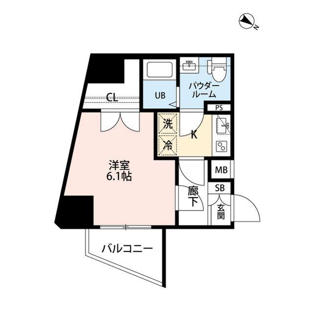 プレール・ドゥーク西巣鴨(1K/8階)の間取り写真