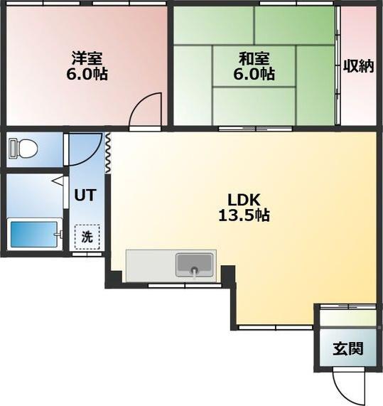 木の実荘(2LDK/1階)の間取り写真