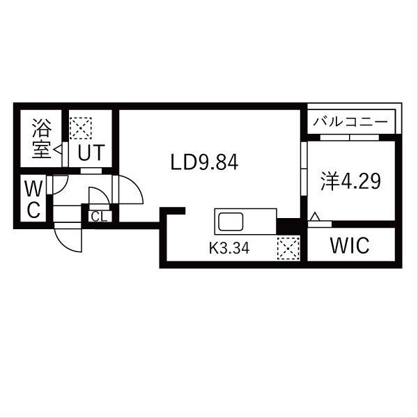 セレッソ本郷通(1LDK/4階)の間取り写真