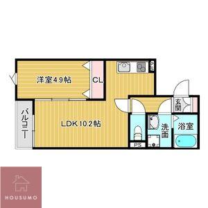 RIEMON蛍池(1LDK/1階)の間取り写真