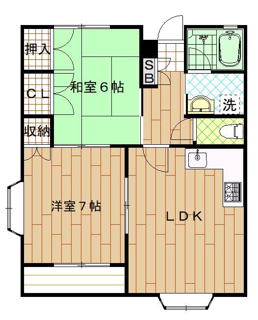 プリマヴェーラ(2LDK/1階)の間取り写真