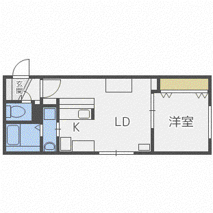 RIHOED(1LDK/3階)の間取り写真