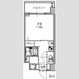 S-RESIDENCE福島GRANDE(1K/2階)の間取り写真