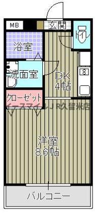 セカンドキャビン(1DK/2階)の間取り写真