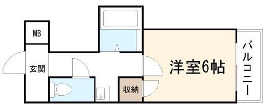 エステート鶴見(1K/3階)の間取り写真