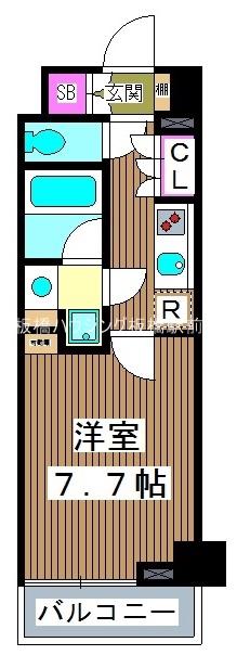 クレヴィスタ板橋西台II(1K/6階)の間取り写真