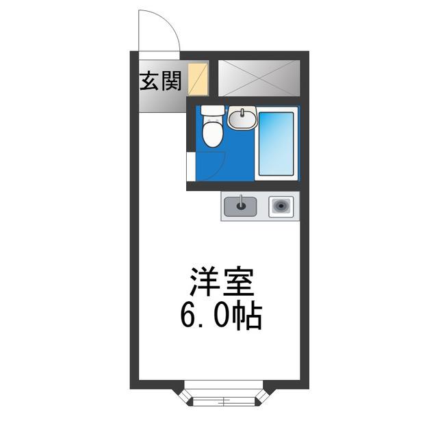シード平野(ワンルーム/3階)の間取り写真