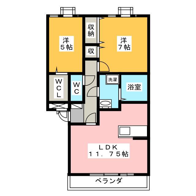 ガーデンコート21(2LDK/3階)の間取り写真