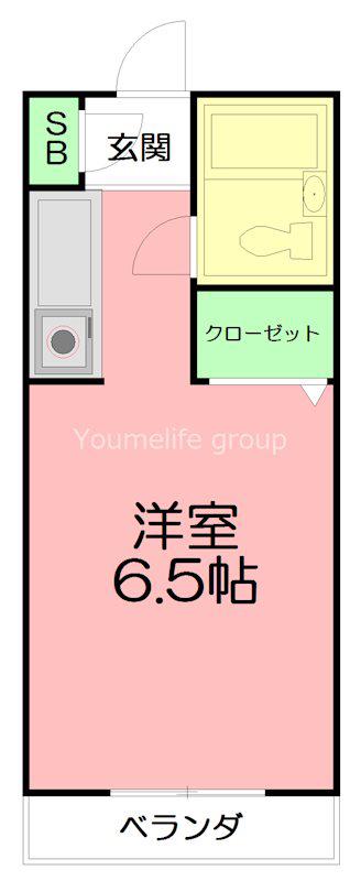 井上企画ビル(1K/3階)の間取り写真