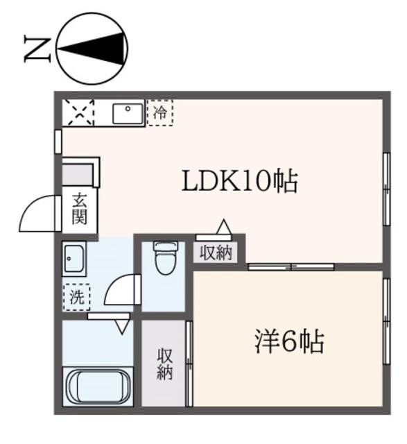 シーサガーデンI(1LDK/1階)の間取り写真