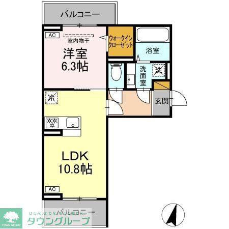 アリエッタ(1LDK/2階)の間取り写真