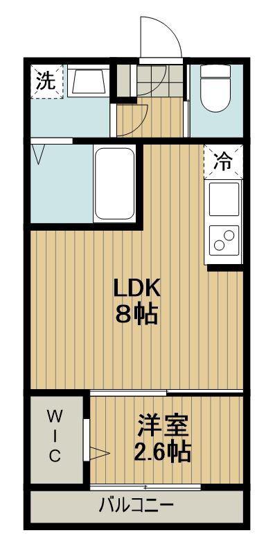 KLEIS西所沢(1LDK/2階)の間取り写真