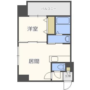 エクレール(1LDK/12階)の間取り写真