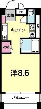 STATIONSIDE(ワンルーム/3階)の間取り写真