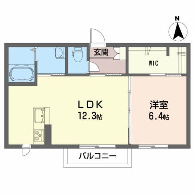 ベル・クレール(1LDK/2階)の間取り写真