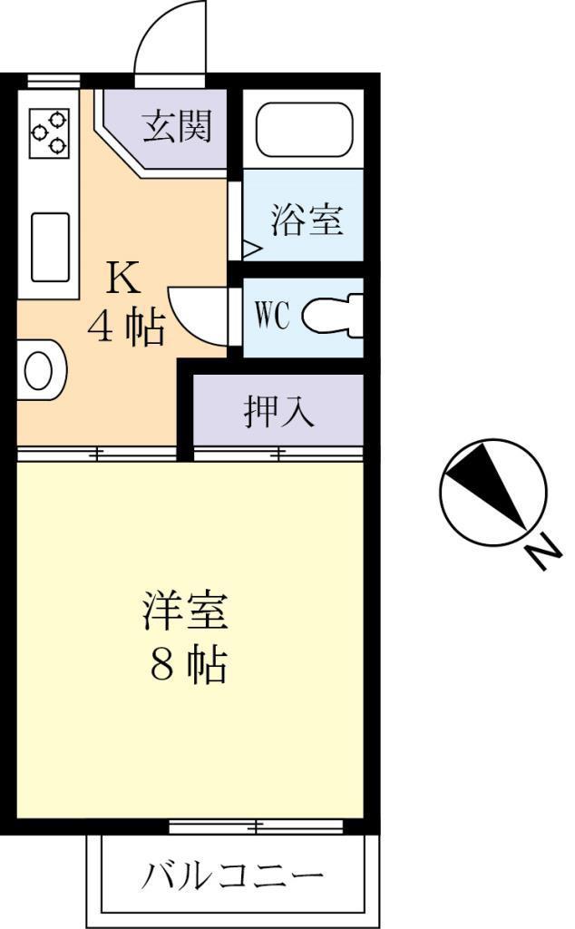 文京塩澤コーポ(1K/2階)の間取り写真