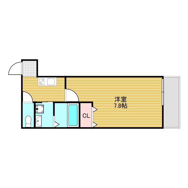 フジパレス下新庄駅東Ⅱ番館(1K/2階)の間取り写真