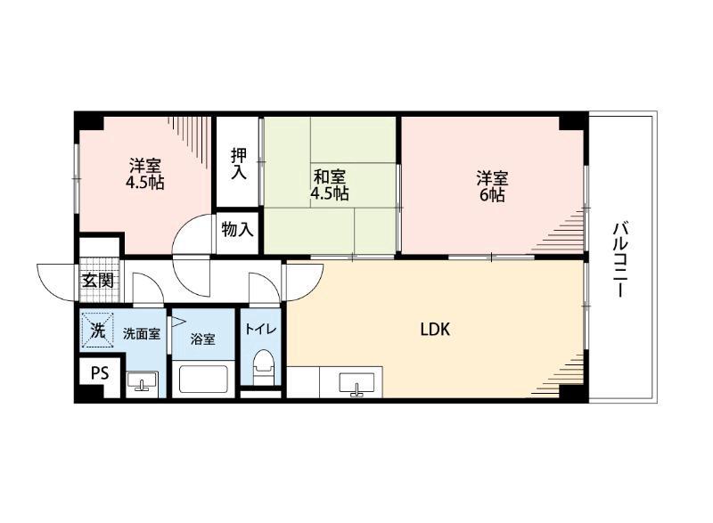 COLLECTION和泉府中(3LDK/1階)の間取り写真