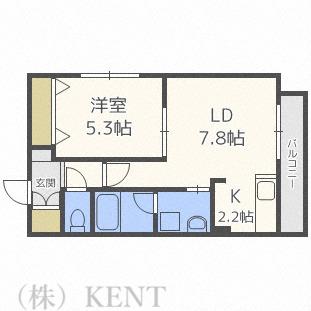 IVY琴似(1LDK/2階)の間取り写真
