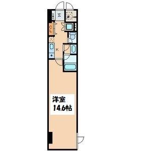 CASAα名駅南(1K/11階)の間取り写真