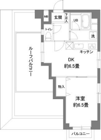カスタリア新宿7丁目(1DK/5階)の間取り写真