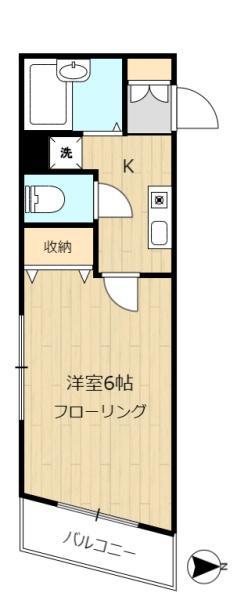 ヴィスタ目白(1K/2階)の間取り写真