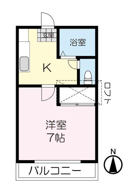 セントラルハイツ(1K/1階)の間取り写真