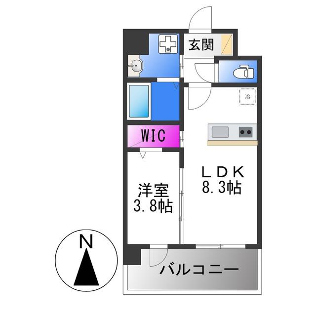 ESTONE HIGASHIOSAKA(1LDK/3階)の間取り写真