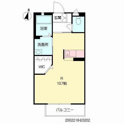 シャーメゾンベシーノ佐大E(ワンルーム/2階)の間取り写真
