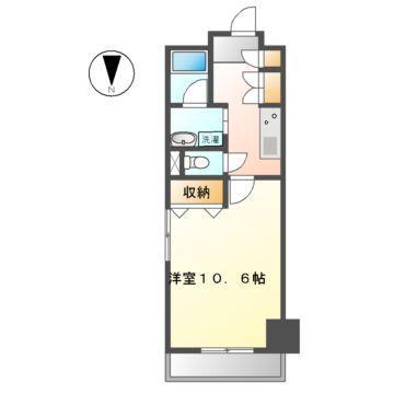 レジデンス上前津スクエア(1K/2階)の間取り写真