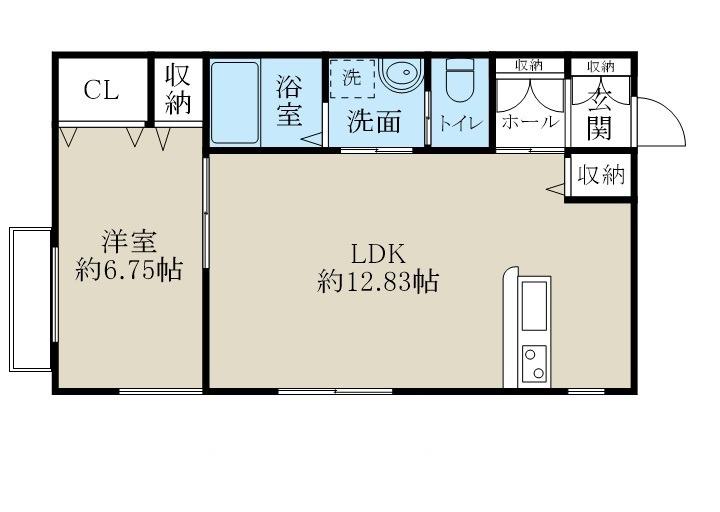 LOVE&PEACE II(1LDK/1階)の間取り写真