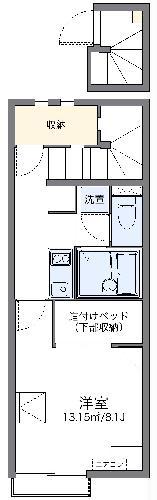 レオネクスト健(1K/2階)の間取り写真