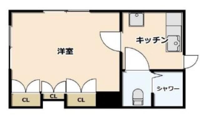 ハイツロングアイランドⅡ(1K/1階)の間取り写真