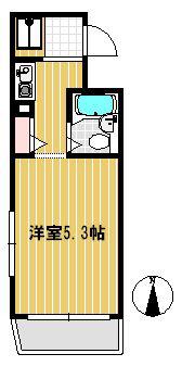 ルミエール(1K/2階)の間取り写真