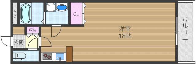 メゾン静(ワンルーム/3階)の間取り写真