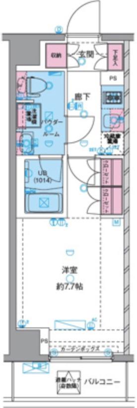 GENOVIA南千住VISKYGARDEN(1K/5階)の間取り写真