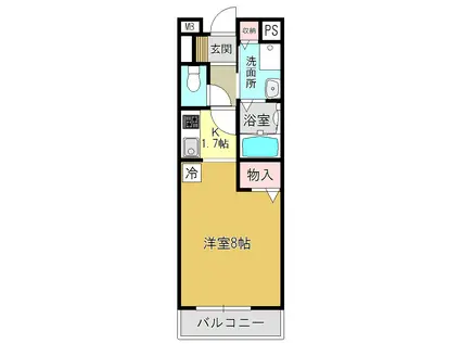 サンリットアベニュー(1K/2階)の間取り写真