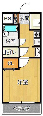 ステラハウス15(1K/1階)の間取り写真