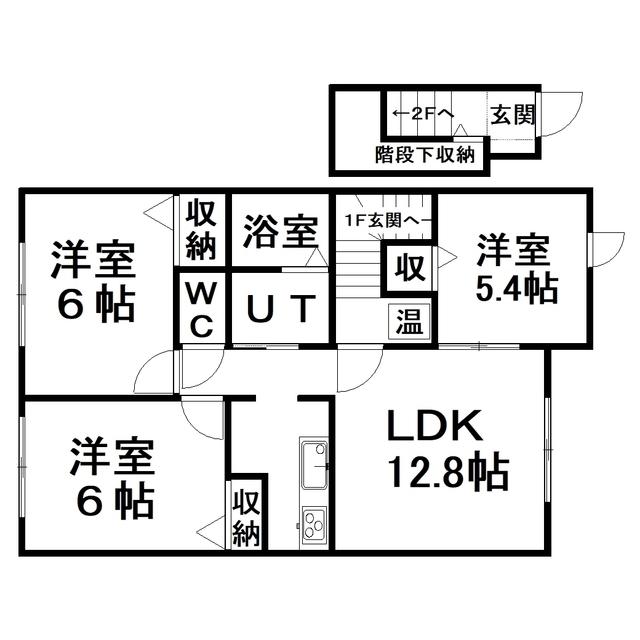 クレインフィールド(3LDK/2階)の間取り写真
