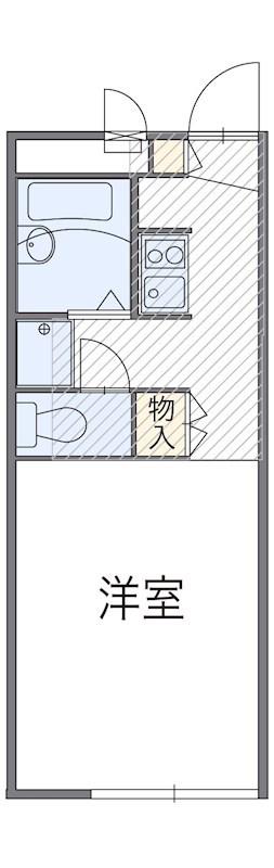 グランドゥール(1K/1階)の間取り写真