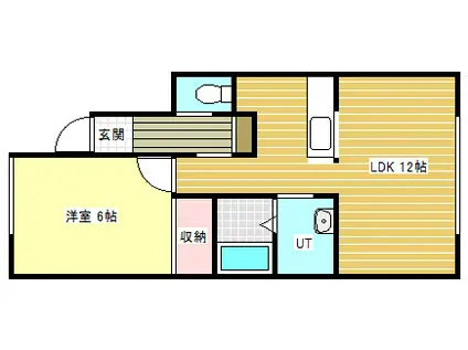 ＪＲ根室本線 十勝清水駅 徒歩14分 2階建 築11年(1LDK/2階)の間取り写真