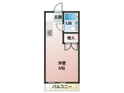 東松山フィフティーン(ワンルーム/1階)の間取り写真