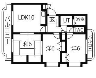 ユーミーローズ(3LDK/3階)の間取り写真