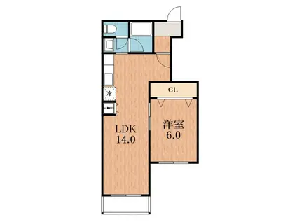 桃ヶ池第一マンション(1LDK/3階)の間取り写真