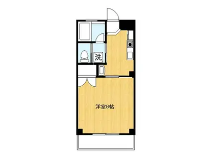 ピエドラリオ(1K/1階)の間取り写真