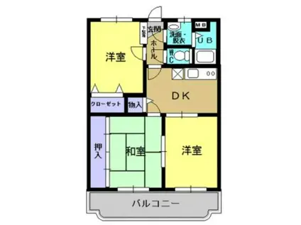 Y&M西大塚(3DK/1階)の間取り写真