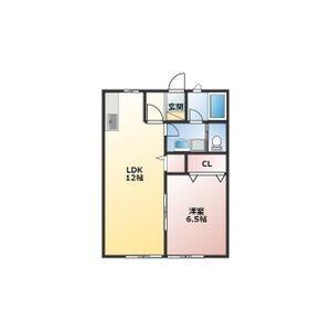 ボイス中島(1LDK/1階)の間取り写真