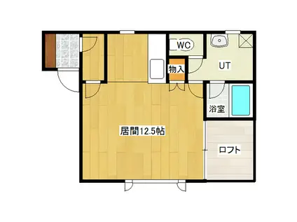 コーポフレッシュ(ワンルーム/1階)の間取り写真