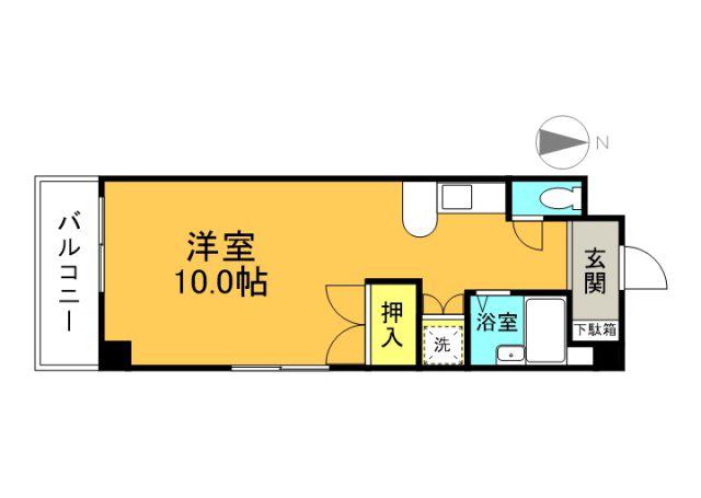 MGビル(ワンルーム/4階)の間取り写真