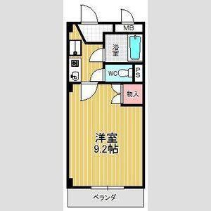 エスペランサ豊明(1K/2階)の間取り写真